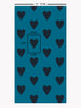 Heart and Soul Large, Black on Blue Wallcovering | FallingStar Studio