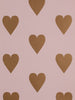 Heart and Soul Large, Gold on Mauve Wallcovering | FallingStar Studio