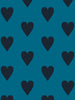Heart and Soul Large, Black on Blue Wallcovering | FallingStar Studio