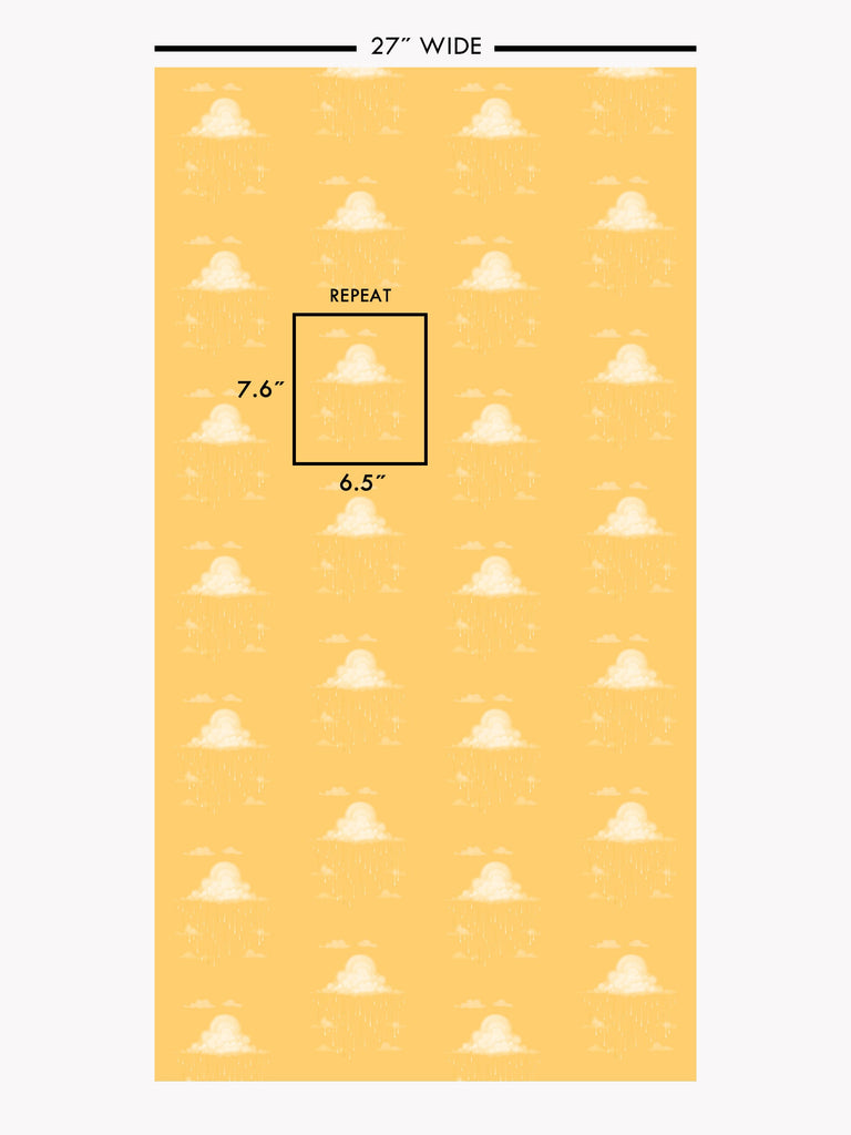 Raindrops Sun Wallcovering | FallingStar Studio