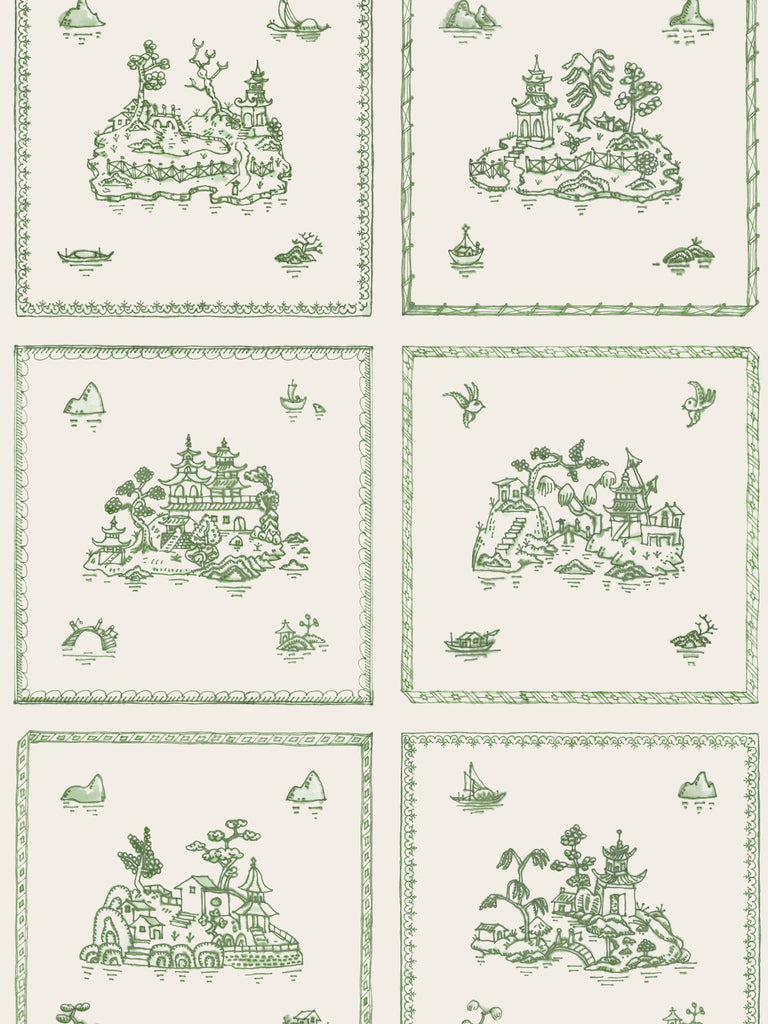 Willow Large, Moss Wallcovering | FallingStar Studio