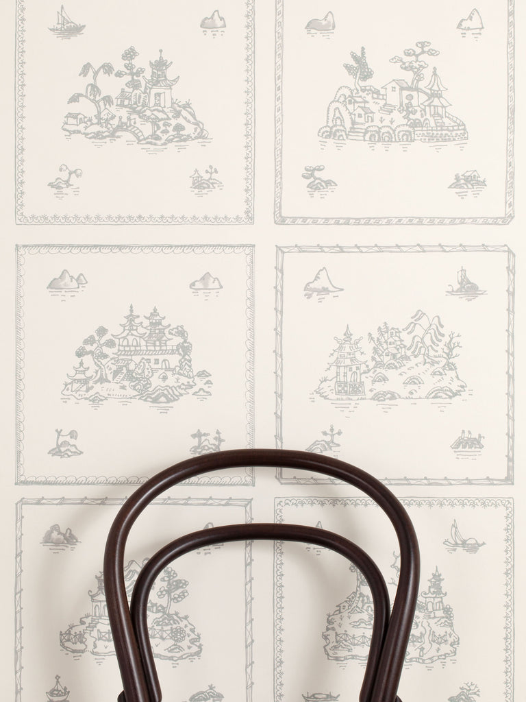 Willow Large, Mist Wallcovering | FallingStar Studio