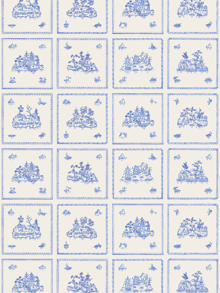Willow Small, Cobalt Wallcovering | FallingStar Studio