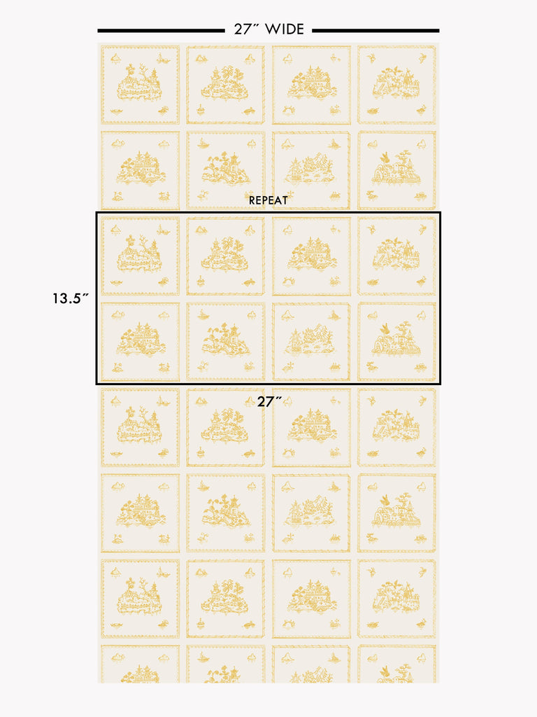 Willow Small, Ochre Wallcovering | FallingStar Studio