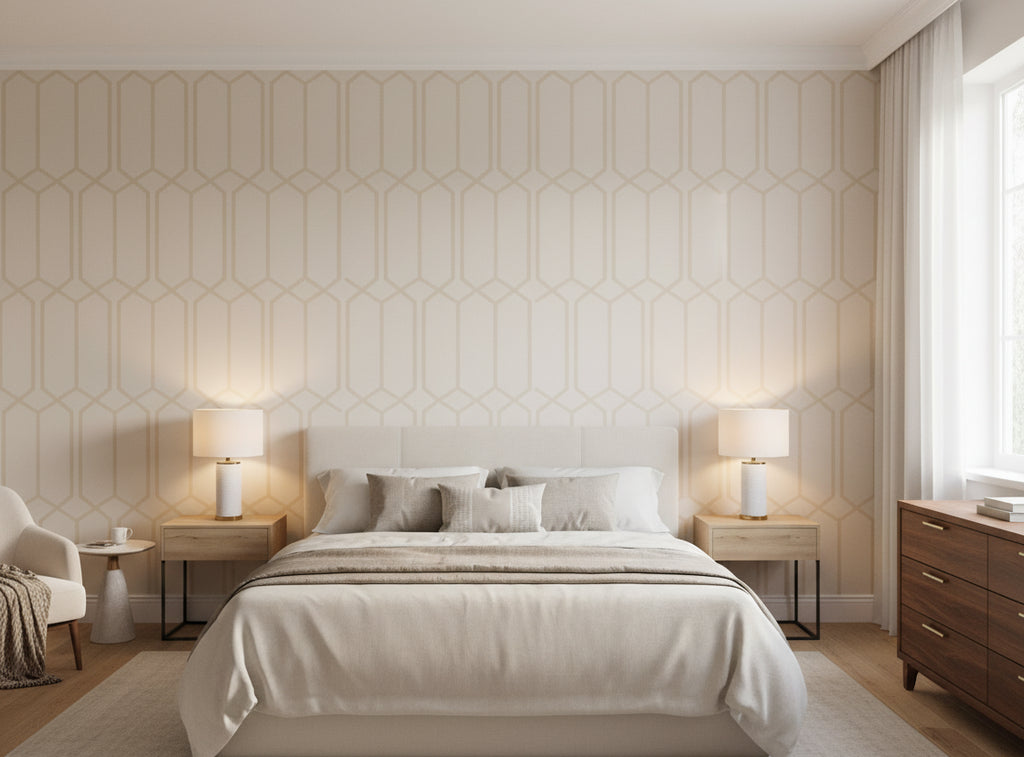Provacetero Posa Wallcovering - bedroom room setting