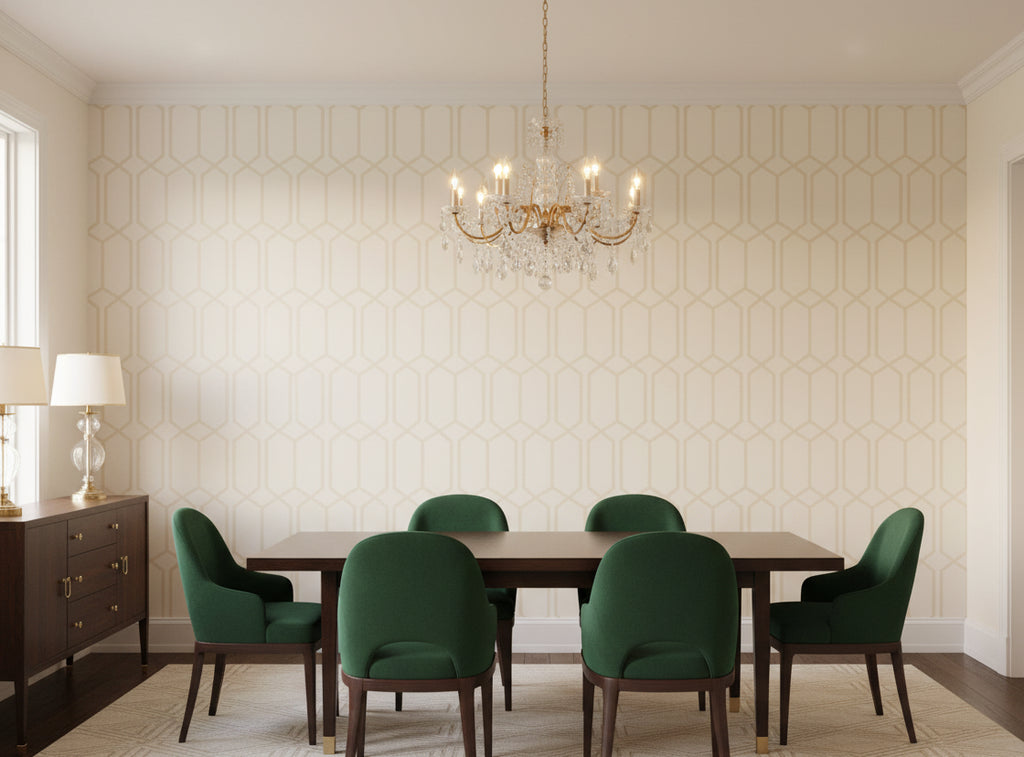 Provacetero Posa Wallcovering - dining room room setting