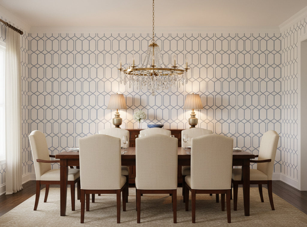 Provacetero Posa Wallcovering - dining room room setting