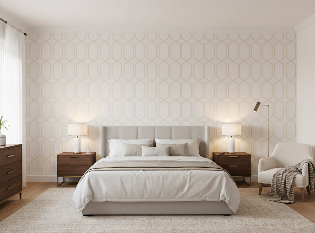 Provacetero Posa Wallcovering - bedroom room setting