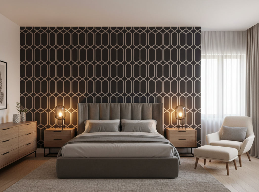 Provacetero Posa Wallcovering - bedroom room setting