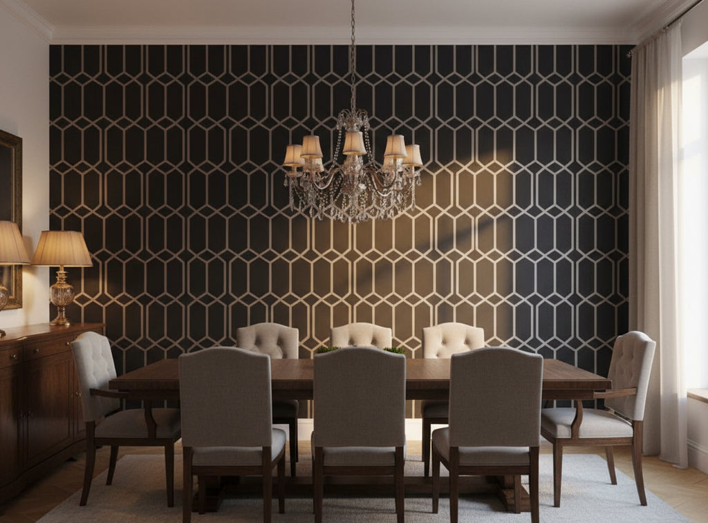 Provacetero Posa Wallcovering - dining room room setting