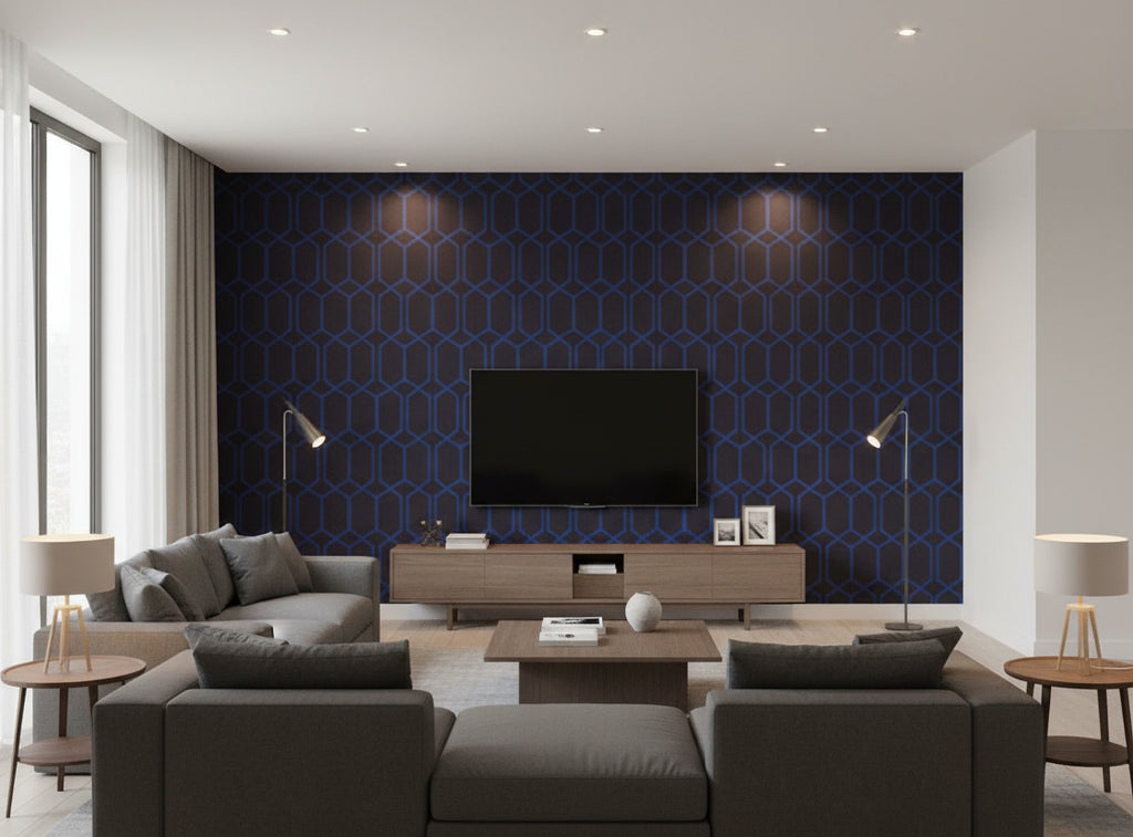 Provacetero Posa Wallcovering - living room room setting