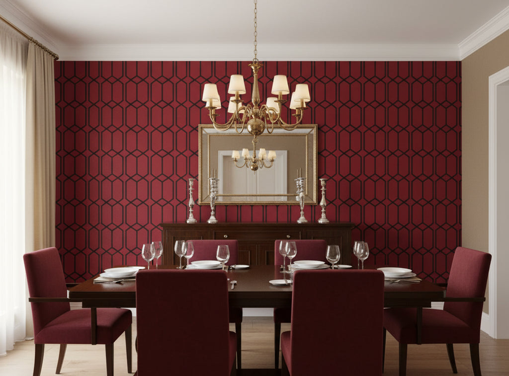 Provacetero Posa Wallcovering - dining room room setting