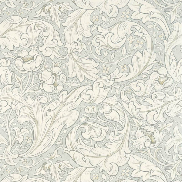 Pure Bachelors Button Grey Blue Wallcovering | William Morris