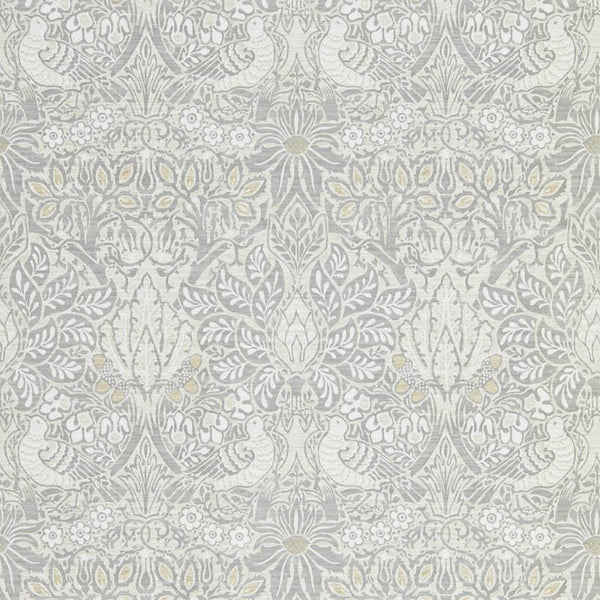 Pure Dove & Rose Wallpaper Grey  | William Morris