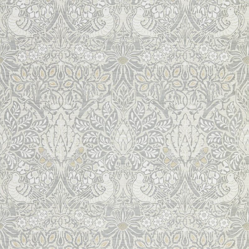 Pure Dove & Rose Wallpaper Grey  | William Morris