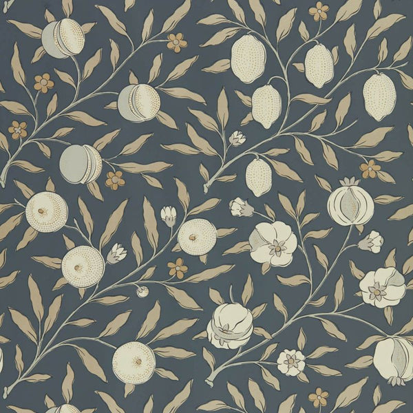 Pure Fruit Ink Black Wallcovering | William Morris