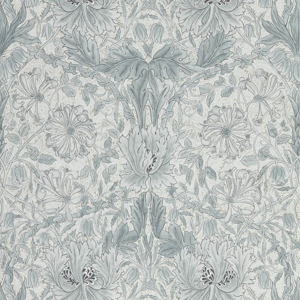 Pure Honeysuckle & Tulip Wallpaper Grey Cloud | William Morris
