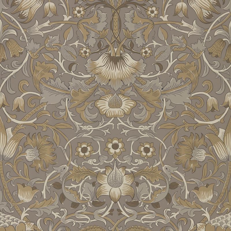 Pure Lodden Wallpaper Gold Taupe | William Morris