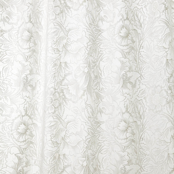 Pure Poppy Embroidery Paper White | Morris & Co.