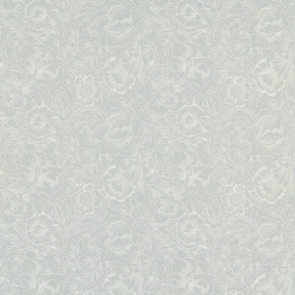 Pure Poppy Embroidery Wild Mint | Morris & Co.