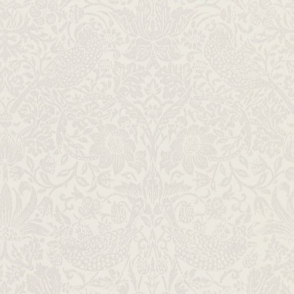 Pure Strawberry Thief Chalk Oyster Wallcovering | William Morris