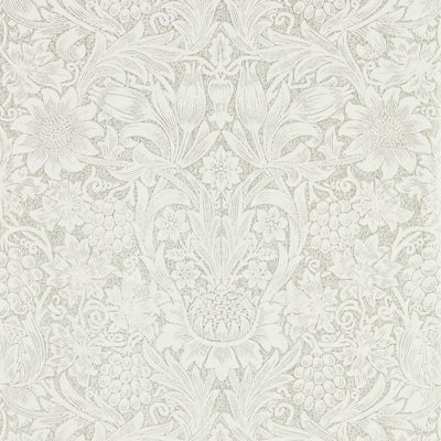 Pure Sunflower Silver Chalk Wallcovering | William Morris