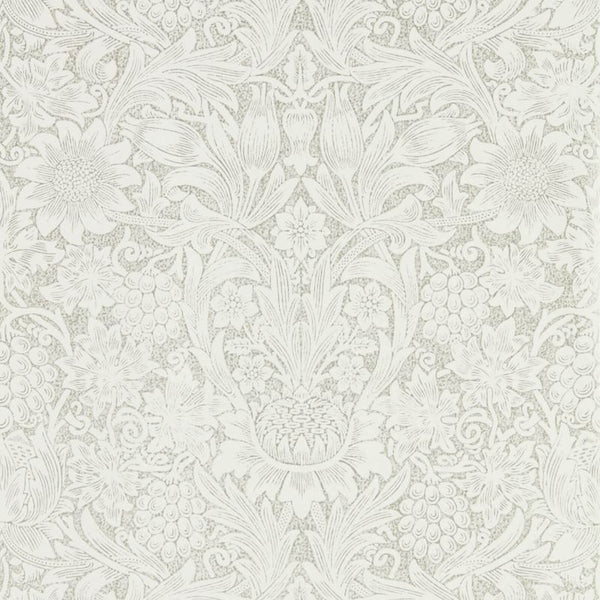 Pure Sunflower Silver Chalk Wallcovering | William Morris