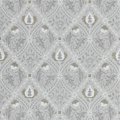 Pure Trellis Grey Lightish Wallcovering | William Morris