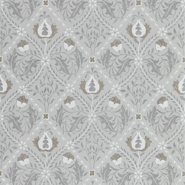 Pure Trellis Grey Lightish Wallcovering | William Morris