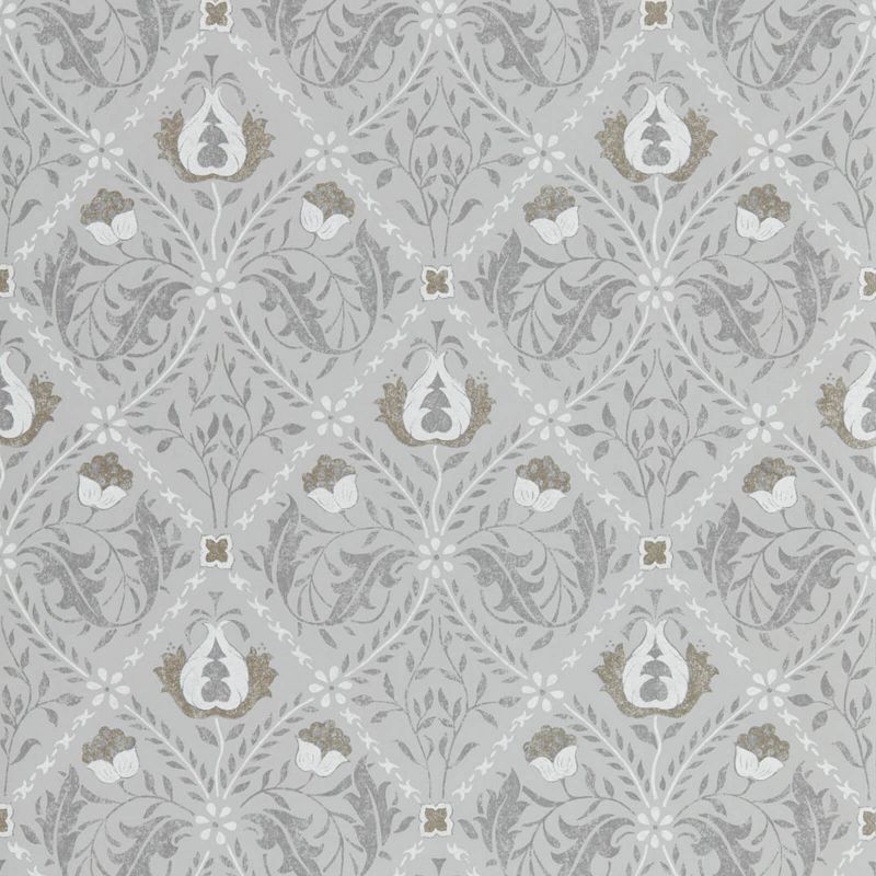 Pure Trellis Wallpaper Grey Lightish | William Morris
