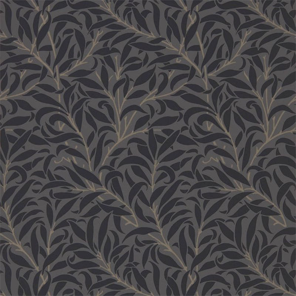 Pure Willow Boughs Wallpaper Black Charcoal | William Morris