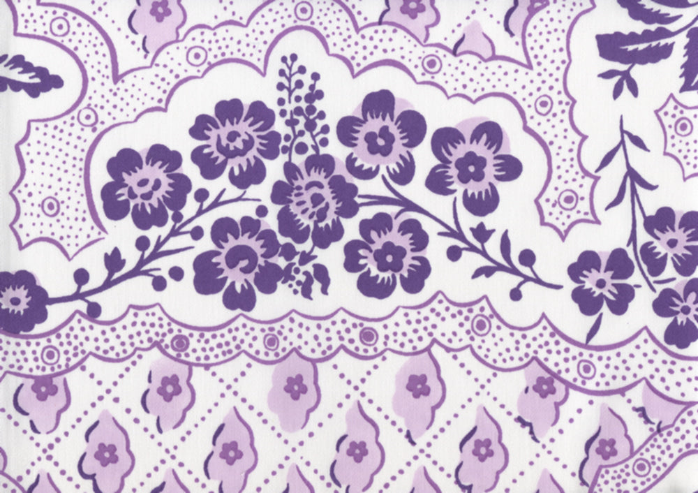 Leopardo II, Purple Lilac on Cotton Sateen
