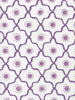 Longfellow, Purple Lilac on White Cotton