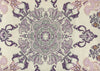 Purple Lilac Turquoise on Cream