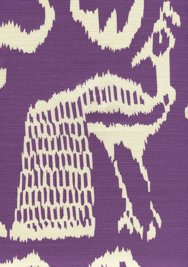 Bali Ii Purple on Tint Screen Printed - Aqua Fabric | China Seas