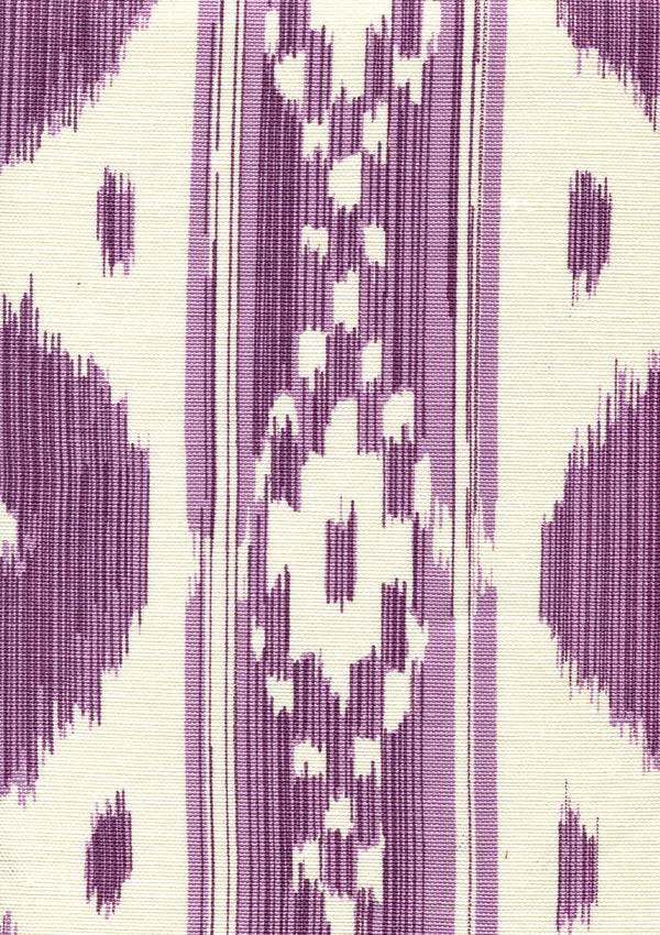 Bali Hai Purple on Tint Screen Printed - Off-White Fabric | China Seas