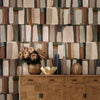 Quadrata Sienna Wallcovering - Styled room setting | Black Edition by Romo