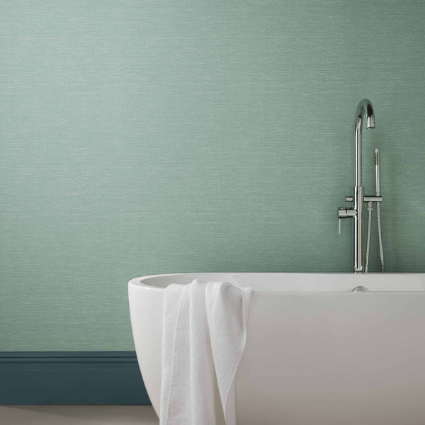Raffia Seafoam - Green Wallcovering | 1838 Wallcoverings