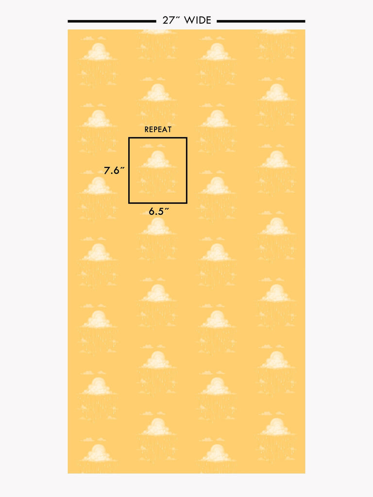 Raindrops Sun Wallcovering | FallingStar Studio
