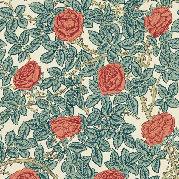 Rambling Rose Emery Blue/Spring Thicket | Morris & Co.