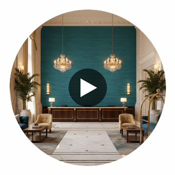 Ramsey Type II Vinyl | Hollywood Wallcoverings Circular Swatch | Hollywood Wallcoverings