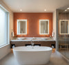 Ratana Grasscloth | Phillipe Romano - bathroom room setting