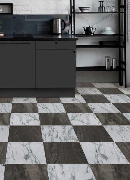 Raven Peel & Stick Floor Tile Bundle | Jeffrey Stevens