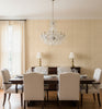 Ravenna Natural Basketweave Grasscloth Wallcovering | Fentucci - dining room room setting
