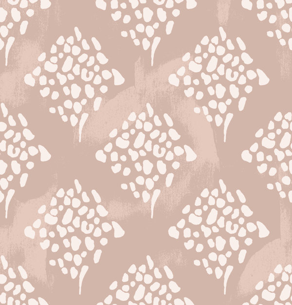 Velvet Ray Ballet - Dusty Rose Wash - Whimsical Wallcoverings