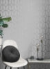 Raye Silver Rosco Trellis Wallcovering | Jeffrey Stevens - Image 3
