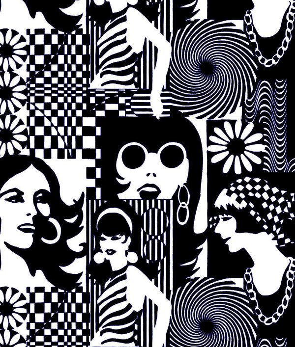 Hollywood Ladies 1970's Retro | Architectural Wallcoverings