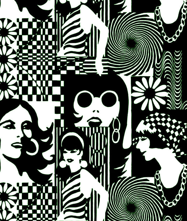 Hollywood Ladies 1970's Retro | Architectural Wallcoverings