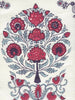 Red Burgundy Purple on Ivory