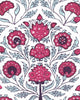 Red Burgundy Purple on Ivory